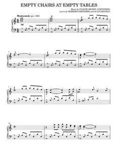 Empty Chairs At Empty Tables - Les Miserables Musical (Piano Solo)