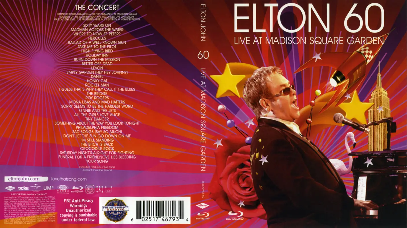 Elton John - Elton 60: Live at Madison Square Garden (2007) [CD, Blu