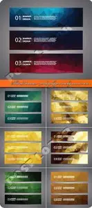 Abstract banner with polygon background vector