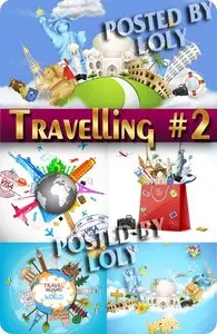 Travel around the world #2 - Stock Vector