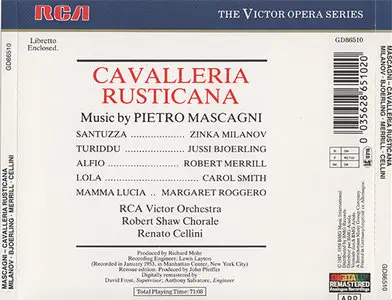 Pietro Mascagni - Cellini - Cavalleria Rusticana (1958, CD reissue 1987)