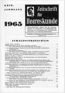 Zeitschrift fur Uniformkunde №197-202 1965
