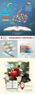 Vectors - Infographics with Books 2