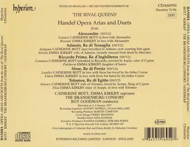 Catherine Bott, Emma Kirkby, Roy Goodman, The Brandenburg Consort - Handel: The Rival Queens - Opera Arias and Duets (1997)