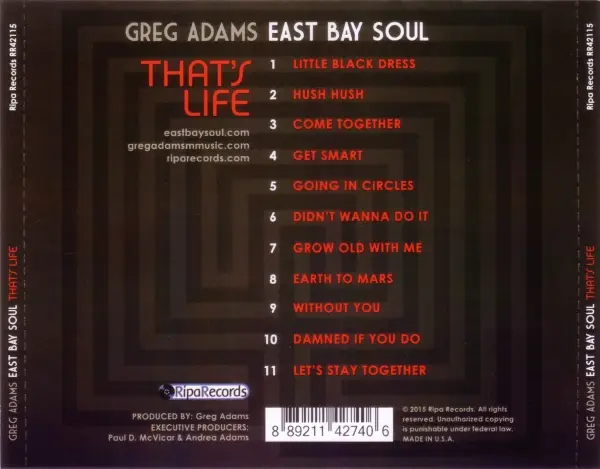 Greg Adams - That's Life (2015) {Ripa Records}