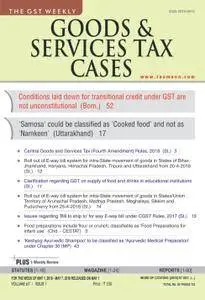 Goods & Services Tax Cases - May 01, 2018