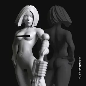 Sedition Series 05f - Naked Gene-enhanced Female Battle Sister with Chainsaw Sword