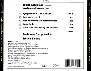 Steven Sloane, Bochumer Symphoniker - Franz Schreker: Complete Orchestral Works Vol. 1 (2020)