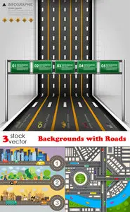 Vectors - Backgrounds with Roads