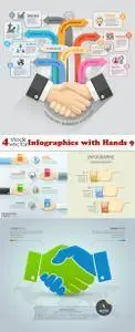 Vectors - Infographics with Hands 9