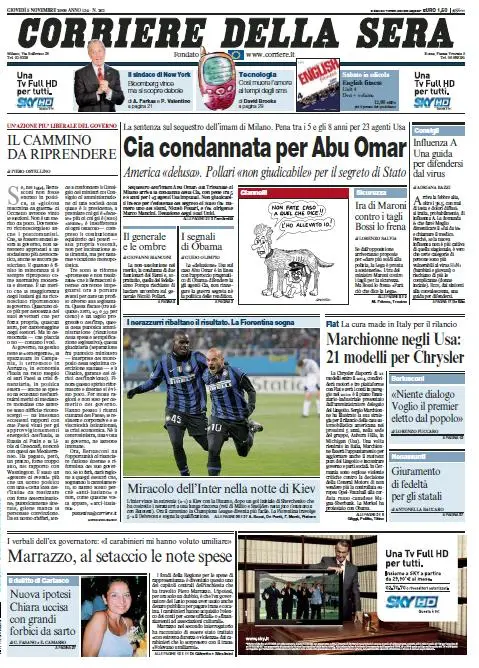 Il Corriere della Sera (05-11-09)