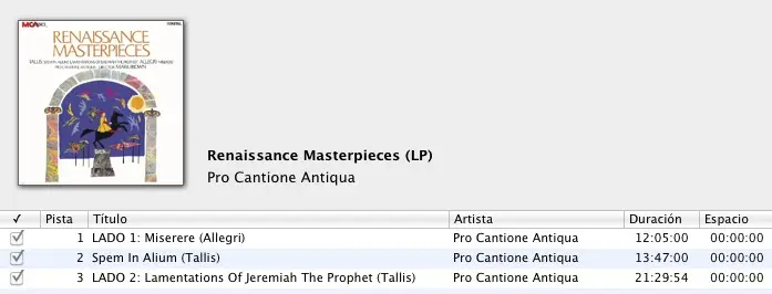 Pro Cantione Antiqua - Renaissance Masterpieces (LP / FLAC)