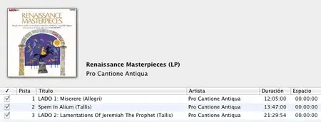 Pro Cantione Antiqua - Renaissance Masterpieces (LP / FLAC)