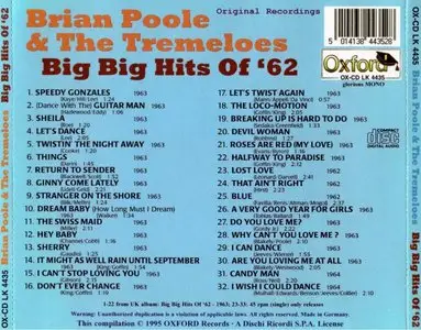 Brian Poole & The Tremeloes - Big Hits Of '62 (Anthology Volume 1) (1995) Re-Up