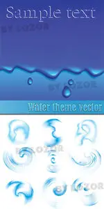 Water theme vector
