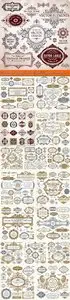 Baroque and antique frames calligraphic design elements vector 5