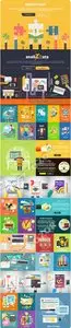 Templates flat design concept vector 11