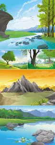 Natural Landscapes Vector