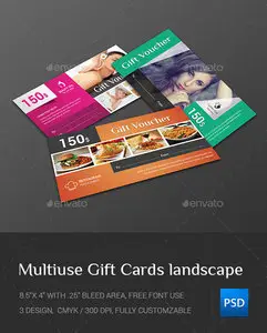 GraphicRiver - Multiuse Gift Cards landscape