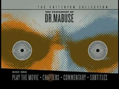 The Testament of Dr Mabuse / Das Testament des Dr. Mabuse (1933) [The Criterion Collection]