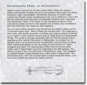Aziz Herawi - Memories of Herat. Instrumental Music of Afghanistan