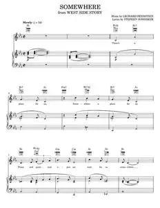 Somewhere (from West Side Story) - Leonard Bernstein, Stephen Sondheim, West Side Story Musical (Piano-Vocal-Guitar)