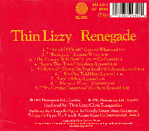Thin Lizzy - Renegade (1981) [Vertigo 842 435-2, 1990]