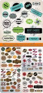 Original hipster label and stickers vector