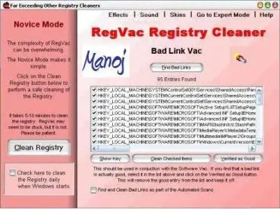 Portable RegVac Registry Cleaner 5.01.18