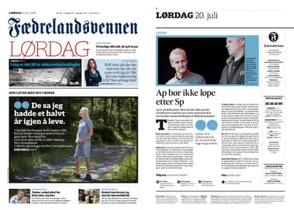 Fædrelandsvennen – 20. juli 2019