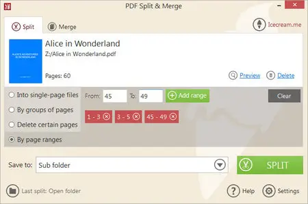 Icecream PDF Split and Merge Pro 2.13
