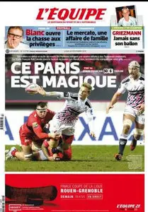 L Equipe du Lundi 29 Decembre 2014