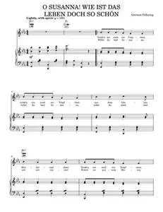 O Susanna! Wie Ist Das Leben So Schon - German Folksong (Piano-Vocal-Guitar)