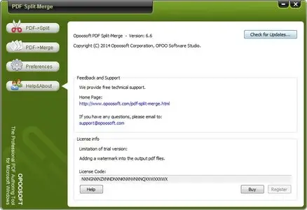 OpooSoft PDF Split-Merge 6.6