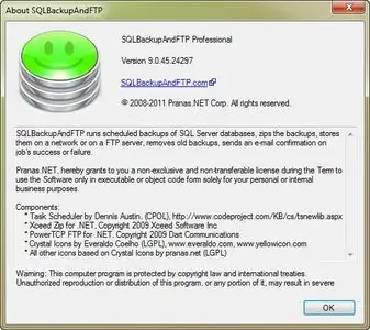 Pranas SQLBackupAndFTP Professional 9.0.45