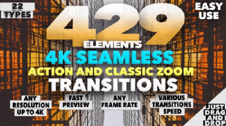 Motion Array - 4k Seamless Zoom Transitions Pack 1294614
