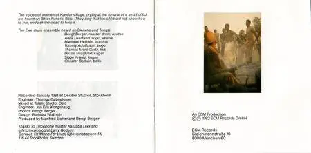 Bengt Berger - Bitter Funeral Beer (1981) {ECM 1179} {OOP & RARE rel 1994)