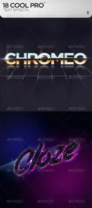GraphicRiver 18 Cool PRO Text Effects + .PSD
