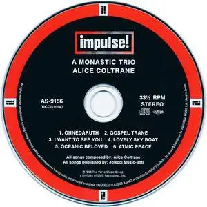 Alice Coltrane - A Monastic Trio (1968) Japanese Remastered Reissue 2004