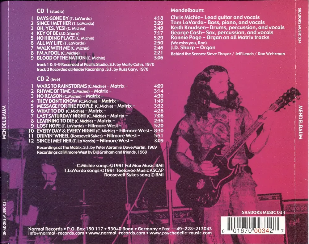 Mendelbaum - Mendelbaum (1991) 2CD