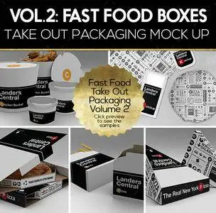 GraphicRiver - Fast Food Boxes Vol.2: Take Out Packaging Mock Ups