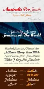 Australis Pro Swash Font Family