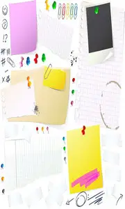 Notes Papers and Thumbtack Vector