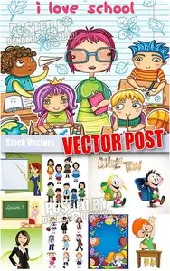 School cartoons - Stock Vectors