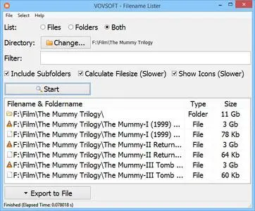 VovSoft Filename Lister 3.8 + Portable