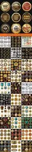 Labels stickers and badges collection vector 5
