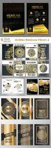 Vectors - Golden Business Flyers 4