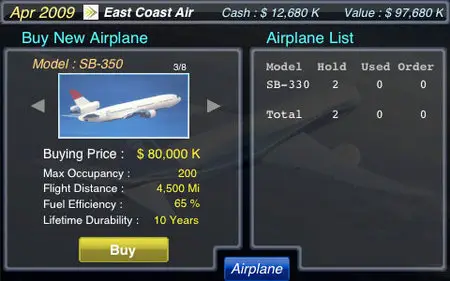 AirTycoon Airline Management 2.2.1 iPhone iPod Touch