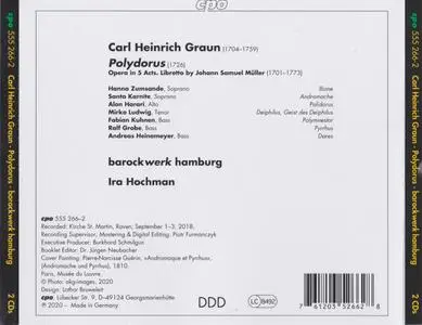 Carl Heinrich Graun - Polydorus - barockwerk hamburg, Ira Hochman (2020) {2CD Set, cpo 555 266-2}