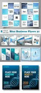 Vectors - Blue Business Flyers 31